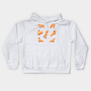 Cute foxes pattern Kids Hoodie